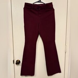 Old Navy Burgundy Pixie Flare Pants